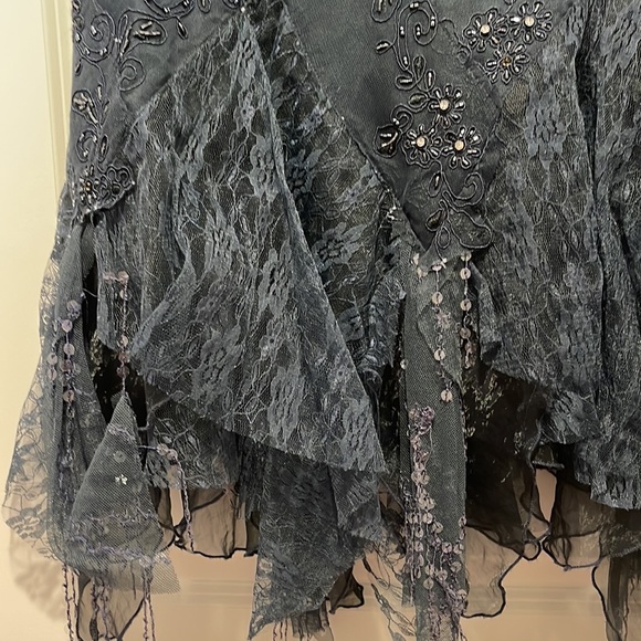 Fashion Denim Layers Sequin Skirt for Ladies - Picture 4 of 8